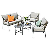 Loungemöbel-Set (5 -tlg., Black-Dust/Nature) | BAUHAUS