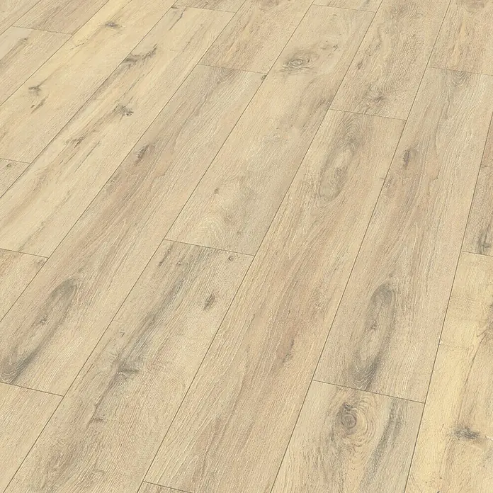 Egger Laminat NatureSense - Parkett Eiche, Landhausdiele, 1.292 x 193 x 8 mm - Helles Laminat in Holzoptik, das eine warme und natürliche Atmosphäre schafft. Die Textur verleiht dem Boden ein realistisches Aussehen.