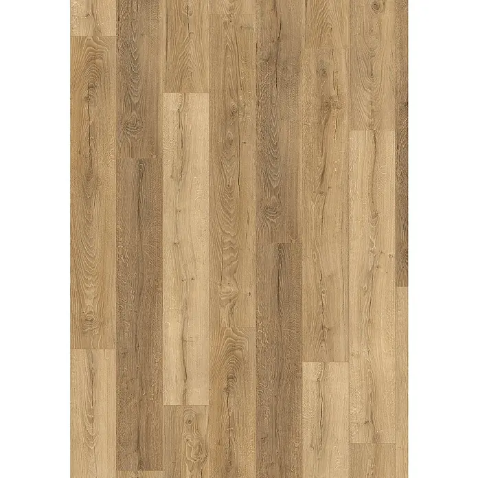 Egger Laminat NatureSense - Livingston Eiche natur, Landhausdiele, 1.292 x 193 x 8 mm - Hochauflösendes Bild von Laminatboden, der eine warme, natürliche Holzoptik mit feinen Details und Texturen bietet.