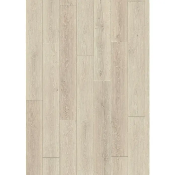 Egger Laminat NatureSense - Elton Eiche weiss, Landhausdiele, 1.292 x 193 x 8 mm - Helle Holzboden-Textur. Schönes, helles Laminat- oder Parkettmuster mit einer natürlich wirkenden Holzmaserung für ein elegantes Ambiente.