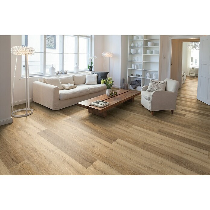 Egger Laminat NatureSense Livingston Eiche natur (Livingston Eiche natur, Landhausdiele, 1 292 x 193 x 8 mm) | BAUHAUS