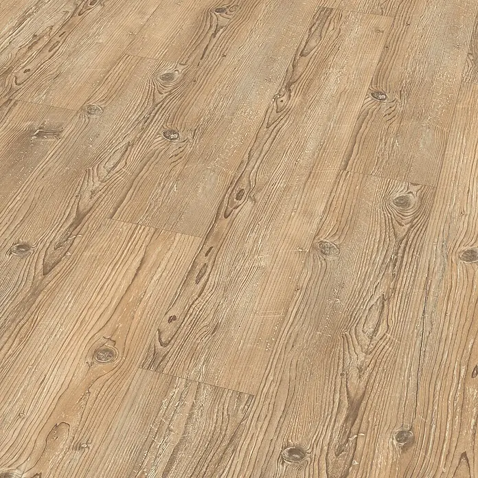 Egger Laminat NatureSense - Sonnenberg Fichte vintage, Landhausdiele, 1.292 x 193 x 8 mm - Holzfußboden mit natürlicher Maserung und Astlöchern für ein rustikales Ambiente.