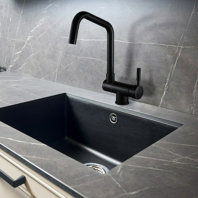 Rousseau Grifo de cocina Mica (Negro) | BAUHAUS