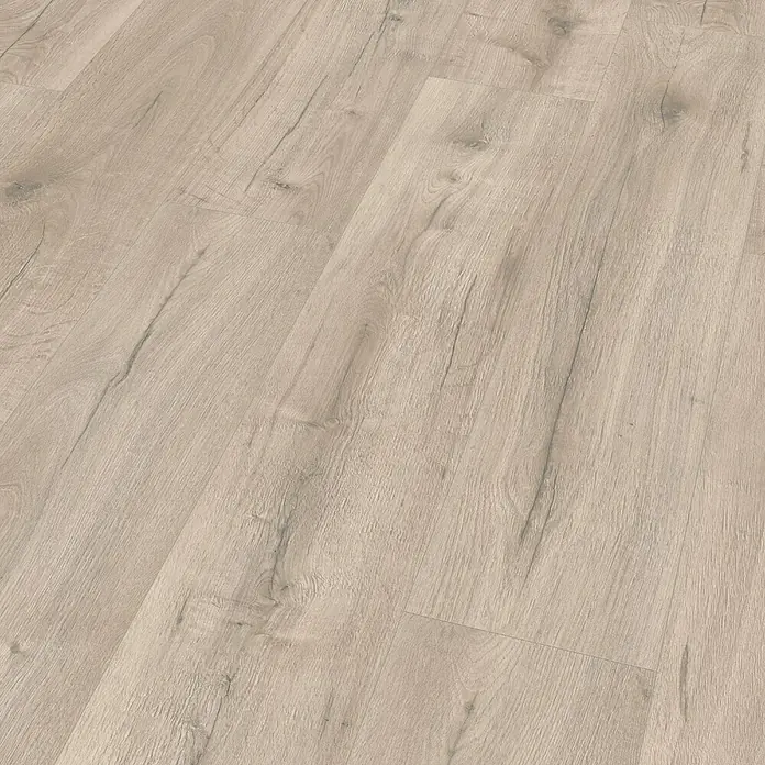 Egger Laminat NatureSense - Loja Eiche creme, Landhausdiele, 1.292 x 246 x 8 mm - Hellbrauner Holzboden mit Maserung, ideal für Wohnräume.