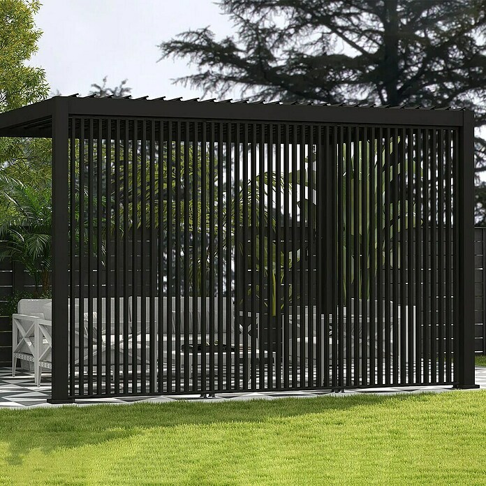 Sunfun Bočna stena za paviljon Lucca  (Š x V: 123,5 x 234 cm, Vertikalne lamele, Za paviljon Sunfun Lucca dolžine 400 cm) | 8298 - Gartenzelte/Pavillons | ICFA - Sonnenschutz | ICF - Sonnenschutz | IC - Freizeit im Garten | I - Stadtgarten | BAUHAUS