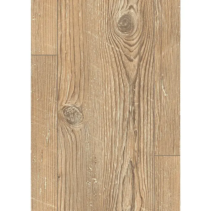 Egger Laminat NatureSense - Sonnenberg Fichte vintage, Landhausdiele, 1.292 x 193 x 8 mm - Nahaufnahme von Bodenbelägen in Holzoptik, die die Textur und das Design der Bretter hervorhebt. Robustes, realistisches und stilvolles Design.