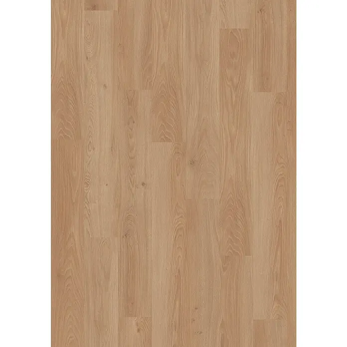 Egger Laminat NatureSense - Conway Eiche, Landhausdiele, 1.292 x 193 x 8 mm - Detailaufnahme eines hellbraunen Laminatbodens in Holzoptik, der eine warme und natürliche Atmosphäre vermittelt.