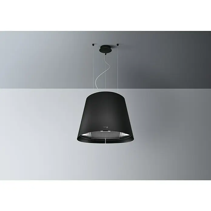 Turboair Campana para isla Gioia - Ancho: 20 cm, Máx. Potencia del ventilador en modo extracción: 580 m³/h, Negro - Campana extractora negra, moderna e impactante. Diseño elegante con iluminación integrada, que une funcionalidad y estética refinada.