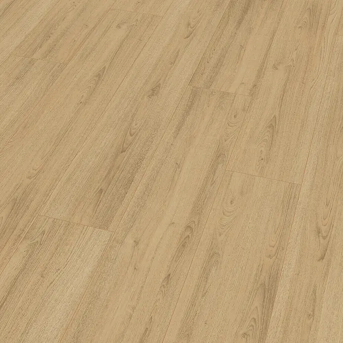Egger Laminat NatureSense - Charlotte Eiche natur, Landhausdiele, 1.292 x 193 x 7 mm - Holzstrukturierte Bodenfliesen in warmen Farbtönen schaffen eine einladende Atmosphäre und verleihen dem Raum eine natürliche Eleganz.