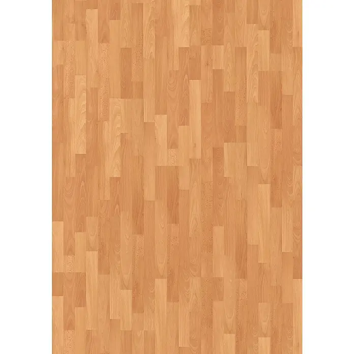 Egger Laminat NatureSense - Buche SB rustikal, Schiffsboden, 1.292 x 193 x 7 mm - Das Bild zeigt ein Parkettmuster mit hellbraunen Holzstäben, die ein warmes und einladendes Ambiente erzeugen. Die natürliche Maserung ist gut sichtbar.