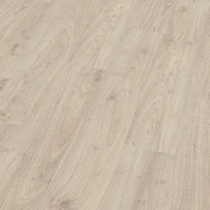 Egger Laminat NatureSense - Ashcroft Wood, Landhausdiele, 1.292 x 193 x 8 mm - Nahaufnahme von Laminatboden mit hellem Holzmaserungsmuster, ideal für moderne Wohnräume mit natürlicher Ästhetik.