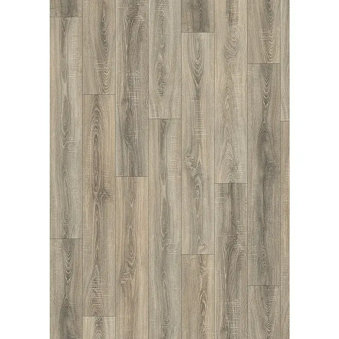 Egger Laminat NatureSense - Bardolino Eiche grau, Landhausdiele, 1.292 x 193 x 7 mm - Diese Abbildung zeigt einen stilvollen Laminatboden in Holzoptik, ideal für moderne Wohnräume. Die Textur sorgt für eine warme und einladende Atmosphäre.