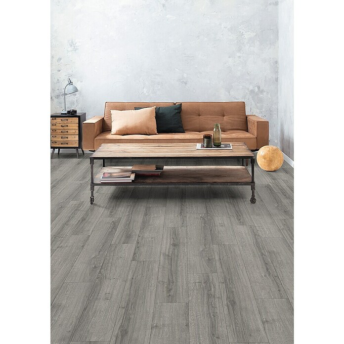 Egger Laminat NatureSense Aqua Sherman Eiche hellgrau (Sherman Eiche hellgrau, Landhausdiele, 1 292 x 193 x 8 mm) | BAUHAUS
