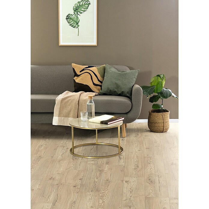 Egger Laminat NatureSense Aqua Olchon Eiche sandbeige (Olchon Eiche sandbeige, Landhausdiele, 1 292 x 193 x 8 mm) | BAUHAUS