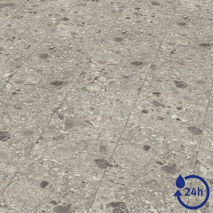 Egger Laminatmuster NatureSense Aqua (297 x 327 x 8 mm, Fliesenoptik, Triestino Terrazzo grau) | BAUHAUS