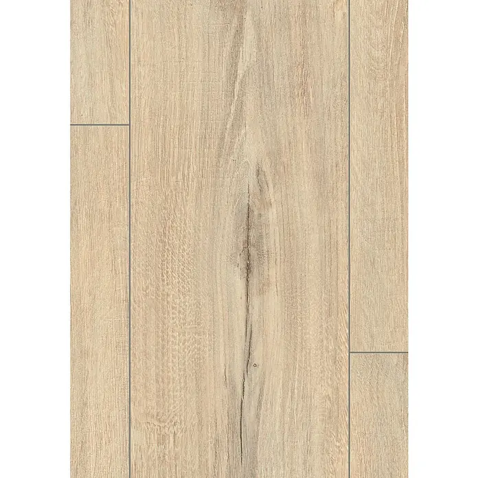 Egger Laminatmuster NatureSense Aqua - 297 x 193 x 8 mm, Landhausdiele, Melba Eiche beige - Helles Laminatbodenmuster mit realistischer Holzstruktur und subtilen Farbunterschieden für eine natürliche Optik.