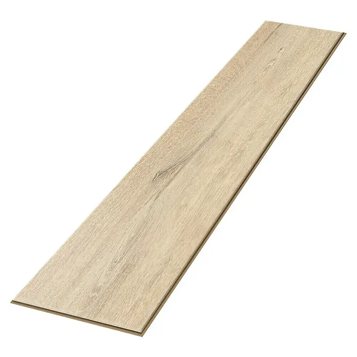 Egger Laminat NatureSense Aqua - Melba Eiche beige, Landhausdiele, 1.292 x 193 x 8 mm - Helle Holzdiele mit Maserung. Das Laminat eignet sich ideal für Wohnräume und Büros und strahlt eine natürliche Wärme aus.