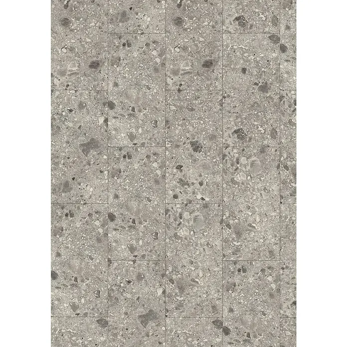 Egger Laminat NatureSense Aqua - Triestino Terrazzo grau, 1.292 x 327 x 8 mm - Graue Terrazzo-Fliesen mit vielfältigen Farbsprenkeln für stilvolle Boden- und Wandgestaltungen. Robust und modern.