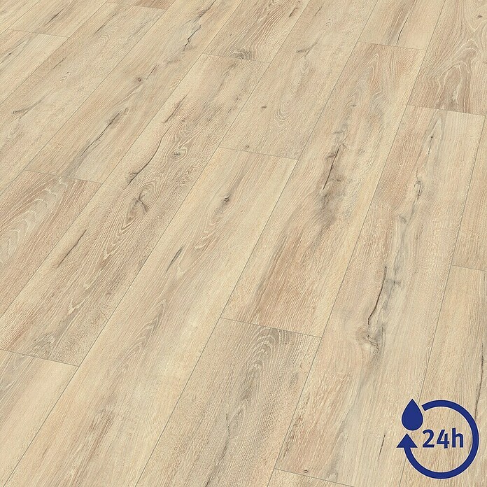 Egger Laminat NatureSense Aqua Melba Eiche beige (Melba Eiche beige, Landhausdiele, 1 292 x 193 x 8 mm) | BAUHAUS