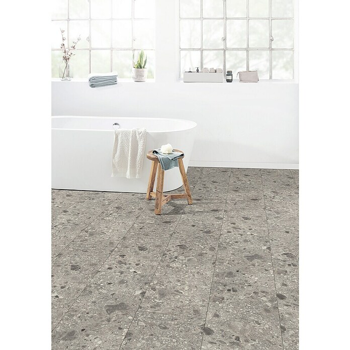 Egger Laminaat NatureSense Aqua Triestino Terrazzo Grijs (Tegel, 1.292 x 327 x 8 mm) | BAUHAUS