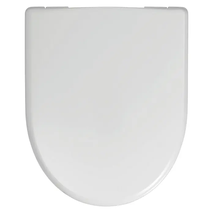 WC-Sitz Maui Beach - Duroplast, Weiß, Mit Absenkautomatik - Das Bild zeigt einen Toilettensitz aus weißem Kunststoff, der sich ideal für jedes Badezimmer eignet. Das Produkt ist modern und minimalistisch.