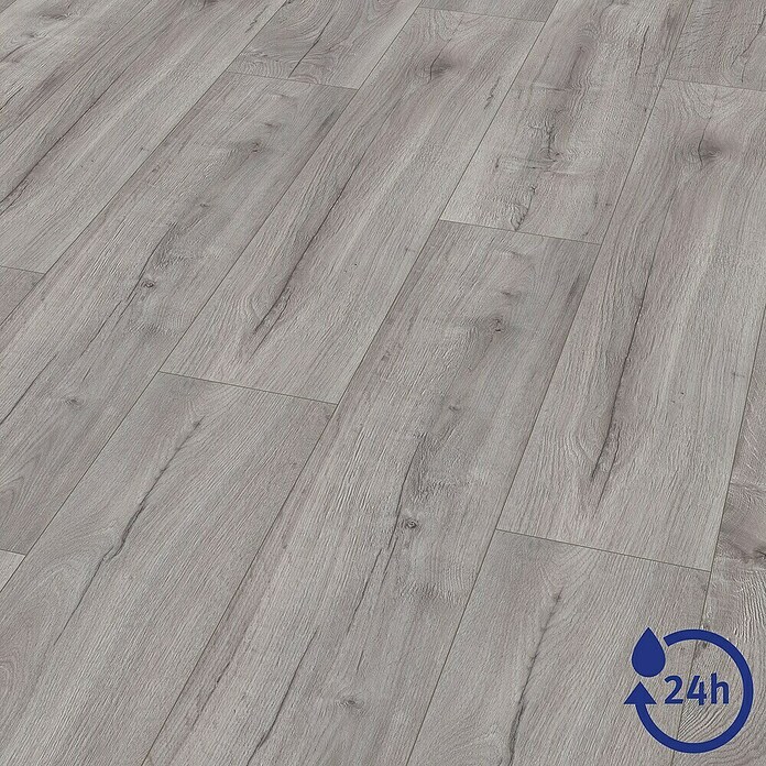 Egger Laminatmuster NatureSense Aqua (297 x 246 x 8 mm, Landhausdiele, Loja Eiche hellgrau) | BAUHAUS