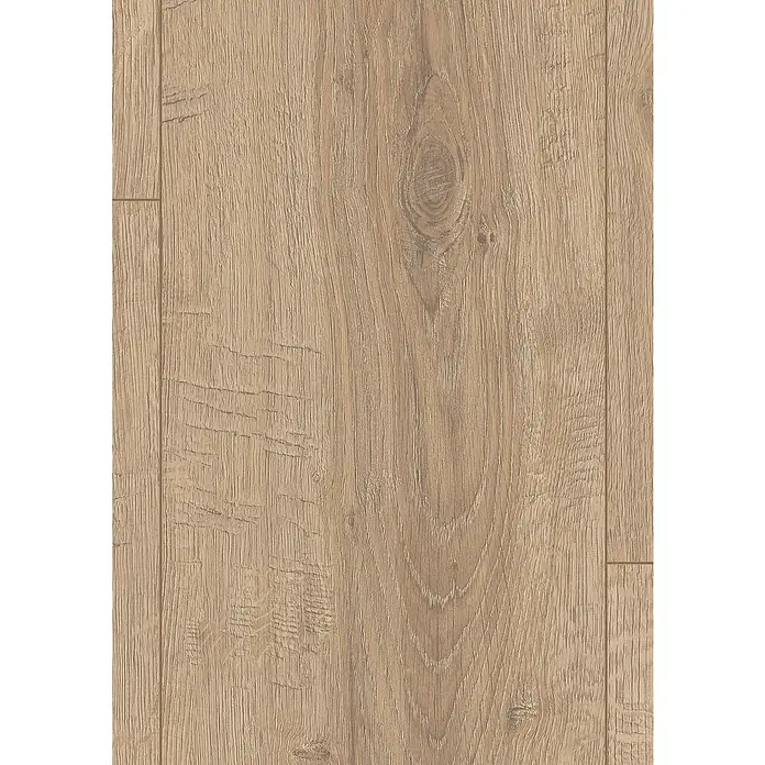 Egger Laminatmuster NatureSense Aqua - 297 x 246 x 8 mm, Landhausdiele, Sherman Eiche braun - Nahaufnahme eines Laminatbodens mit Holzmaserung in warmen Brauntönen, ideal für Wohnräume und Büros.