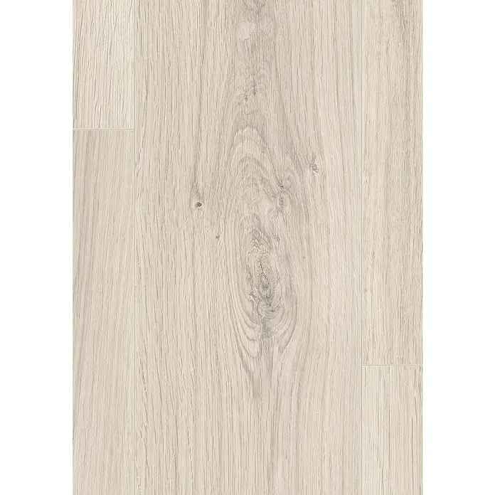Egger Laminat NatureSense Aqua - Pinot Eiche weiß, Landhausdiele, 1.292 x 193 x 8 mm - Heller Holzbodenbelag mit markanter Maserung. Die Laminatoptik ist ideal für moderne Wohnräume und leicht zu pflegen.