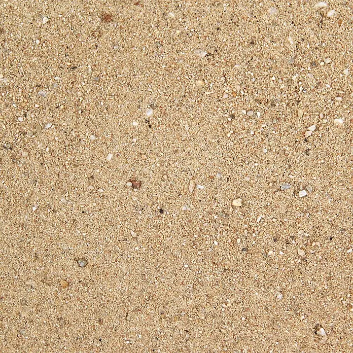 Hamann Mercatus Mauersand - Körnung: 0 mm - 2 mm, 25 kg - Nahaufnahme von Sand mit verschiedenen Körnungen und Texturen, ideal für Hintergründe und Texturen.