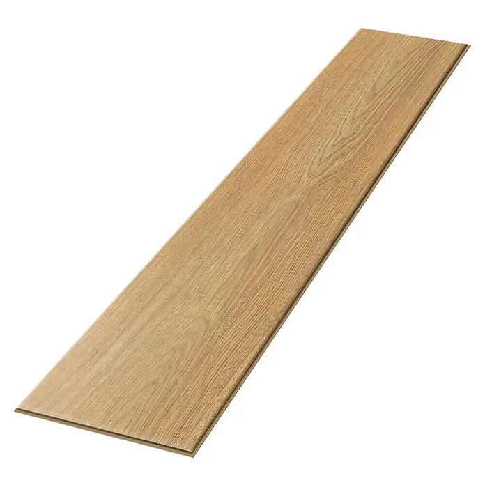 Egger Laminat NatureSense Aqua - Predaia Eiche honig, Landhausdiele, 1.292 x 193 x 8 mm - Laminatboden mit Holzoptik. Das Laminat ist hellbraun und hat eine feine Holzstruktur. Ideal für ein modernes und gemütliches Zuhause.