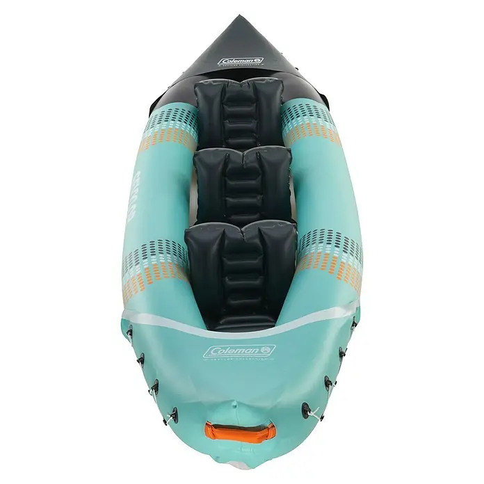 Sevylor Kajak Toledo - L x B: 361 x 90 cm, Nutzlast: 200 kg, Geeignet für: 2+1 Personen - Aufblasbares Coleman Rafting-Boot für Outdoor-Abenteuer mit gepolsterten Sitzen und robustem Design für sicheren Paddelspaß.