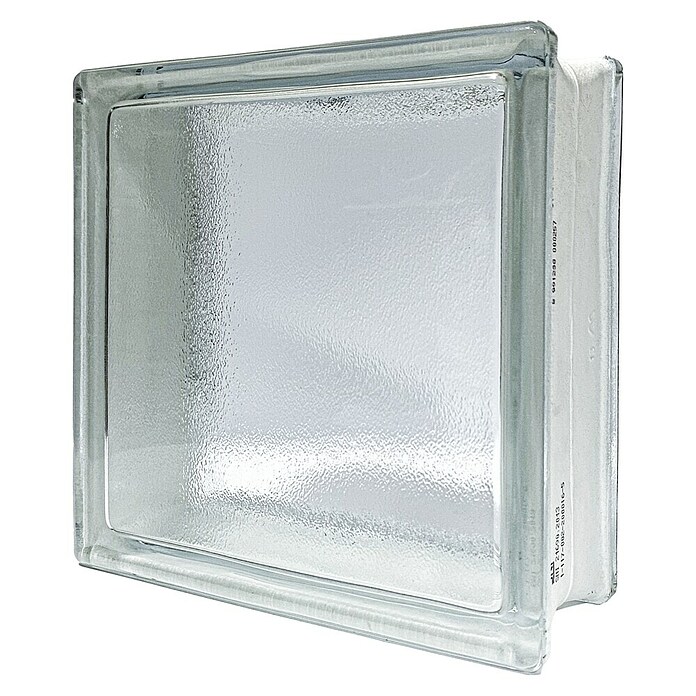 Bloque de vidrio satinado (Transparente, Decorativo, 8 x 19 x 19 cm, Satinado) | BAUHAUS