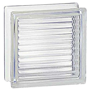 Bloque de vidrio Parallel (Transparente, Decorativo, 8 x 19 x 19 cm)
