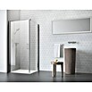 Camargue Vario Eckdusche S3+S5 (90 x 75 x 195 cm, Stärke: 6 mm, Silber)
