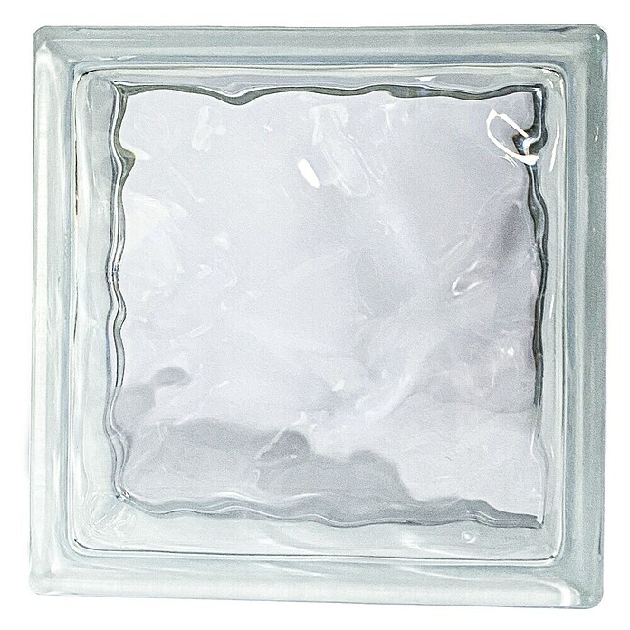 Bloque de vidrio ondulado (Transparente, Decorativo, 8 x 19 x 19 cm, Cuadrado) | BAUHAUS