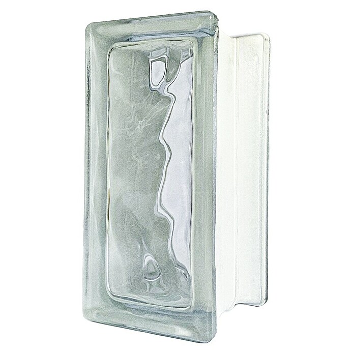 Bloque de vidrio ondulado (Transparente, Decorativo, 8 x 9 x 19 cm, Rectangular) | BAUHAUS