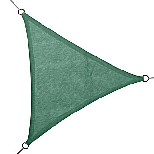Toldo vela HDPE (L x An: 3,6 x 3,6 m, Verde, Triangular)