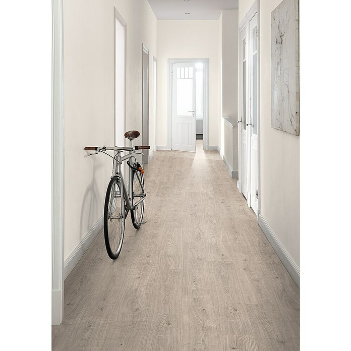 Egger Laminat NatureSense Aqua Berdal Eiche grau (Berdal Eiche grau, Landhausdiele, 1 292 x 193 x 8 mm) | BAUHAUS