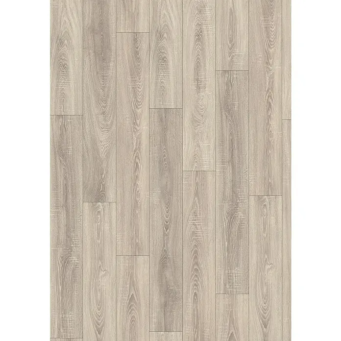 Egger Laminat NatureSense Aqua - Toscolano Eiche hell, Landhausdiele, 1.292 x 193 x 8 mm - Attraktives Bild von hochwertigem Laminatboden in Holzoptik. Die Holzmaserung verleiht dem Boden ein elegantes und natürliches Aussehen.