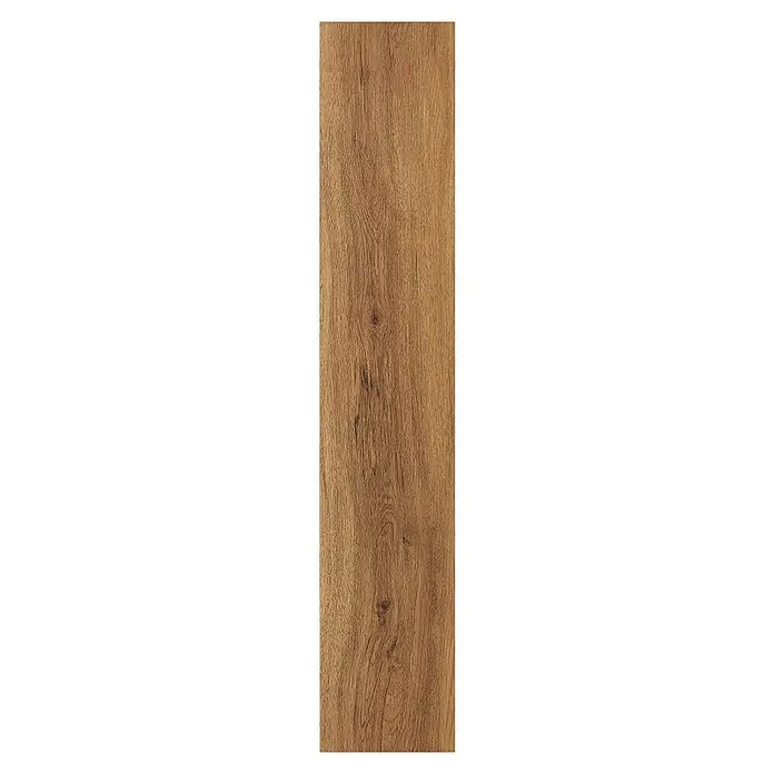 Vinylboden Silent - Jersey Eiche, Landhausdiele, 1.220 x 229 x 5,3 mm - Bild eines einzelnen, länglichen Paneels mit hellbrauner Holzmaserung, ideal für Boden- oder Wandbeläge.