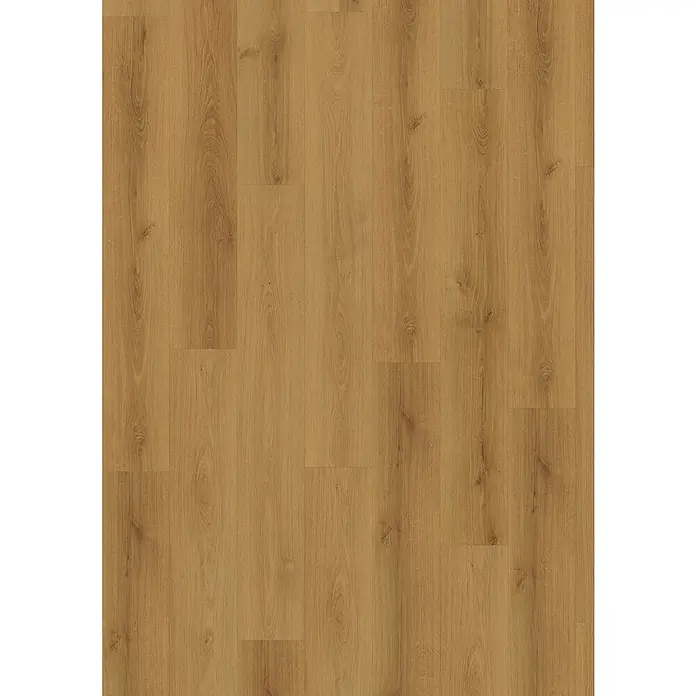 Egger Laminat Aquadura+ - Meran Eiche, Landhausdiele, 1.292 x 193 x 7,5 mm - Darstellung eines Bodenbelags in Holzoptik, der eine warme und einladende Atmosphäre durch seine natürliche Maserung ausstrahlt.