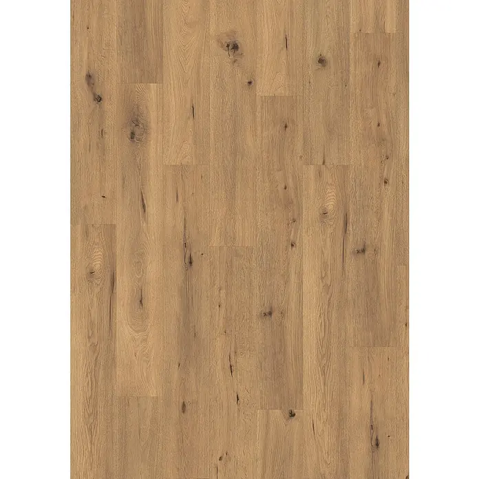 Egger Laminat Aquadura+ - Wildeiche natur, Landhausdiele, 1.292 x 193 x 7,5 mm - Elegantes Laminat in Holzoptik. Die Oberfläche des Laminatbodens ist mit Maserungen und Astlöchern versehen, was für ein natürliches Aussehen sorgt.