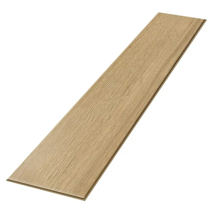Egger Laminat Aquadura+ - Halifax Eiche natur, Landhausdiele, 1.292 x 193 x 7,5 mm - Eine einzelne Diele Laminatboden mit einer hellen, natürlichen Holzmaserung. Perfekt für ein stilvolles Zuhause.