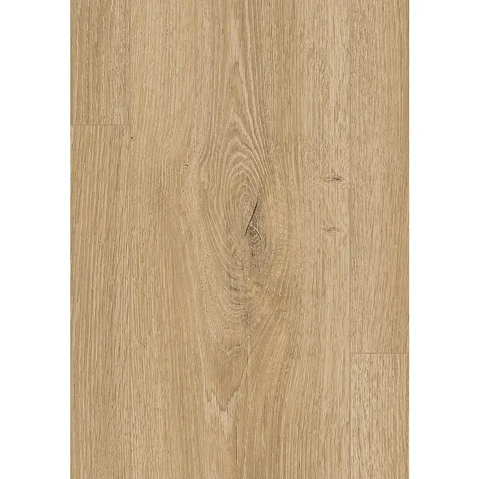 Egger Laminat Aquadura+ - Camden Eiche natur, Landhausdiele, 1.292 x 193 x 7,5 mm - Nahaufnahme des Produkts, das eine helle, natürliche Holzmaserung zeigt und die Oberfläche und Details des Holzes hervorhebt.