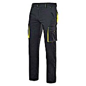 Velilla Pantalones de trabajo Stretch multibolsillos (44, Negro/Amarillo, 16% poliéster, 46% algodón, 38% EMET)