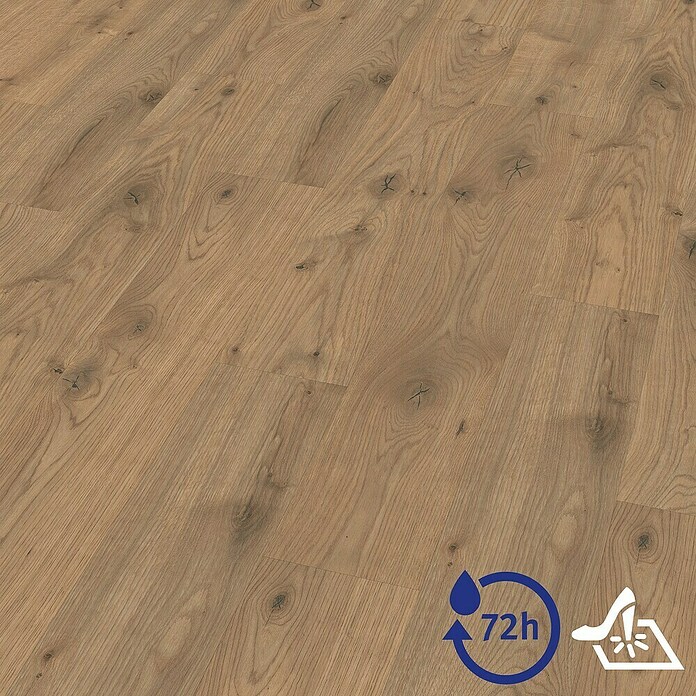 Egger Laminatmuster Aquadura+ (297 x 193 x 7,5 mm, Landhausdiele, Almington Eiche natur) | BAUHAUS