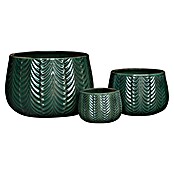 Okrasni lonec Flora  (Temno zelena, Ø x V: 29 x 18 cm) | 8454 - Light Pflanzgefäße | IAKB - Gefäße Outdoor | IAK - Gefässe,Deko outdoor, Zeitschriften | IA - Gartenhartware | I - Stadtgarten | BAUHAUS