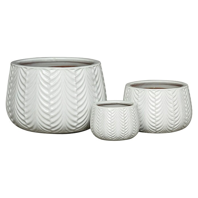 Okrasni lonec Pearl  (Bela, Ø x V: 29 x 18 cm) | 8454 - Light Pflanzgefäße | IAKB - Gefäße Outdoor | IAK - Gefässe,Deko outdoor, Zeitschriften | IA - Gartenhartware | I - Stadtgarten | BAUHAUS