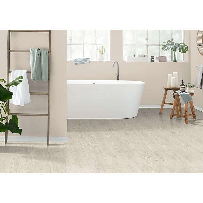 Egger Laminat Aquadura+ Berdal Eiche weiss (Berdal Eiche weiss, Landhausdiele, 1 292 x 193 x 7,5 mm) | BAUHAUS