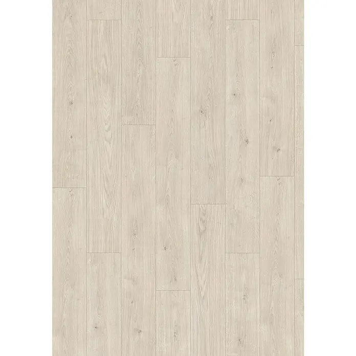 Egger Laminat Aquadura+ - Berdal Eiche weiss, Landhausdiele, 1.292 x 193 x 7,5 mm - Heller Holzfußboden mit Maserung. Das helle Holzparkett verleiht jedem Raum eine freundliche und moderne Atmosphäre. Perfekt für ein stilvolles Zuhause.
